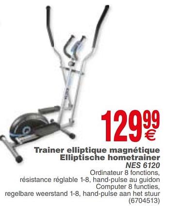 Promotions Trainer elliptique magnétique elliptische hometrainer nes 6120 - Nordic Fitness - Valide de 29/05/2018 à 11/06/2018 chez Cora