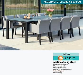 Promoties Matino dining stoel - Bristol - Geldig van 23/05/2018 tot 26/06/2018 bij Overstock