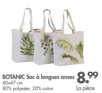 Promotions Botanic sac à longues anses - Produit maison - Casa - Valide de 28/05/2018 à 01/07/2018 chez Casa