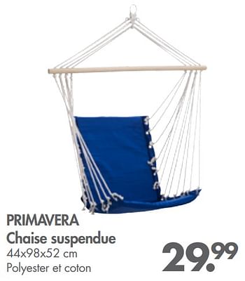 Promotions Primavera chaise suspendue - Produit maison - Casa - Valide de 28/05/2018 à 01/07/2018 chez Casa