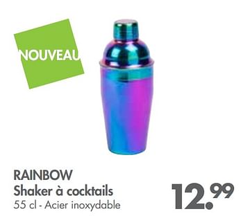 Promotions Rainbow shaker à cocktails - Produit maison - Casa - Valide de 28/05/2018 à 01/07/2018 chez Casa