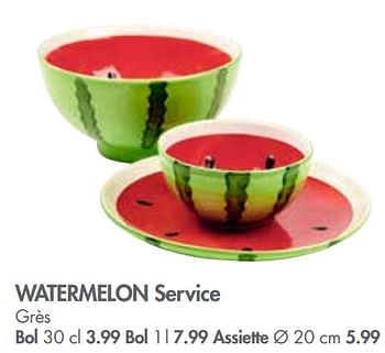 Promotions Watermelon service - Produit maison - Casa - Valide de 28/05/2018 à 01/07/2018 chez Casa