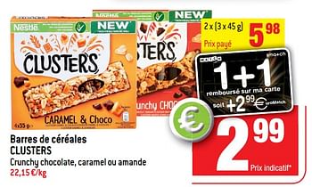 Promoties Barres de céréales clusters - Nestlé - Geldig van 30/05/2018 tot 05/06/2018 bij Match