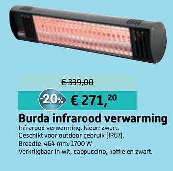 Promoties Burda infrarood verwarming - Bristol - Geldig van 23/05/2018 tot 26/06/2018 bij Overstock