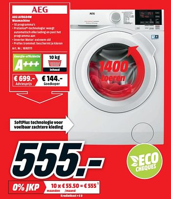 AEG Aeg l6fbg04w wasmachine - Promotie bij Markt