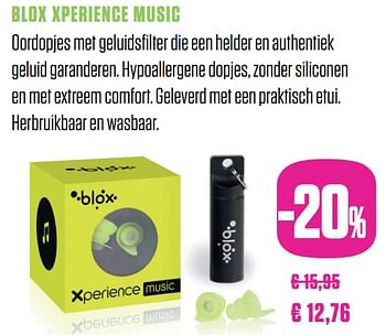 Promoties Blox xperience music - Blox - Geldig van 31/05/2018 tot 31/08/2018 bij Medi-Market