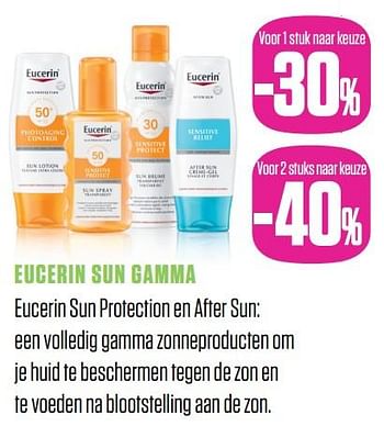 Promoties Eucerin sun gamma - Eucerin - Geldig van 31/05/2018 tot 31/08/2018 bij Medi-Market