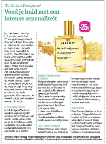 Promoties Nuxe huile prodigieuse - Nuxe - Geldig van 31/05/2018 tot 31/08/2018 bij Medi-Market
