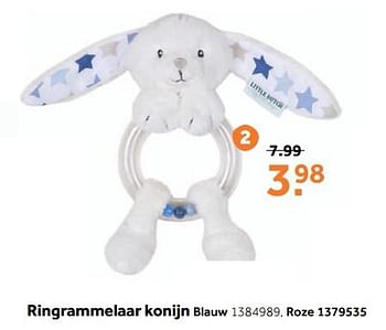 Promoties Ringrammelaar konijn blauw - Huismerk - Bart Smit - Geldig van 14/05/2018 tot 03/06/2018 bij Bart Smit