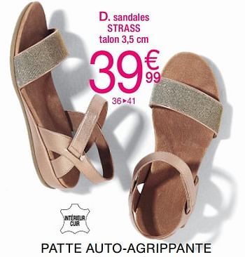 Promotions Sandales fantaisie strass - Produit Maison - Damart - Valide de 14/05/2018 à 15/06/2018 chez Damart