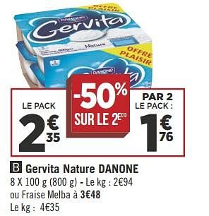 Promotions Gervita nature danone - Danone - Valide de 22/05/2018 à 03/06/2018 chez Géant Casino