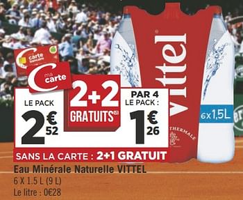 Promotions Eau minérale naturelle vittel - Vittel - Valide de 22/05/2018 à 03/06/2018 chez Géant Casino