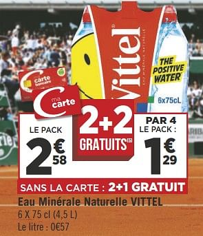 Promotions Eau minérale naturelle vittel - Vittel - Valide de 22/05/2018 à 03/06/2018 chez Géant Casino