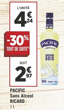 Promotions Pacific sans alcool ricard - Ricard - Valide de 22/05/2018 à 03/06/2018 chez Géant Casino