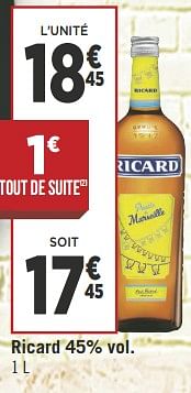 Promotions Ricard - Ricard - Valide de 22/05/2018 à 03/06/2018 chez Géant Casino
