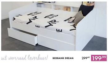 Promoties Bedbank dream - Huismerk - Baby & Tiener Megastore - Geldig van 27/05/2018 tot 23/06/2018 bij Baby & Tiener Megastore