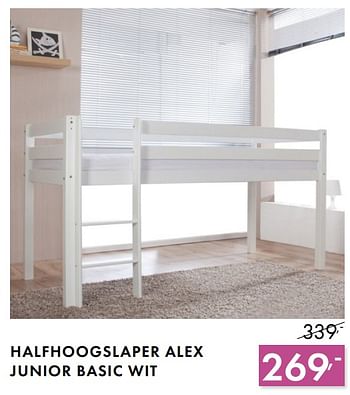 Promoties Halfhoogslaper alex junior basic wit - Huismerk - Baby & Tiener Megastore - Geldig van 27/05/2018 tot 23/06/2018 bij Baby & Tiener Megastore