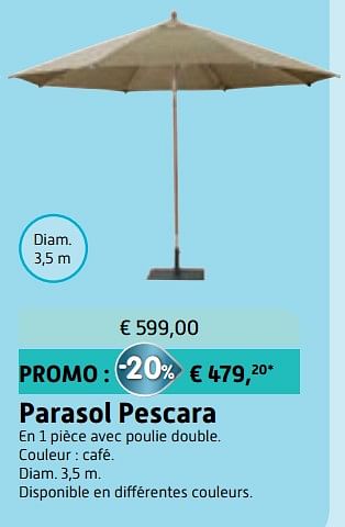 Promoties Parasol pescara - Bristol - Geldig van 23/05/2018 tot 26/06/2018 bij Overstock