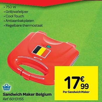 Promoties Sandwich maker belgium - Huismerk - Carrefour  - Geldig van 30/05/2018 tot 25/06/2018 bij Carrefour