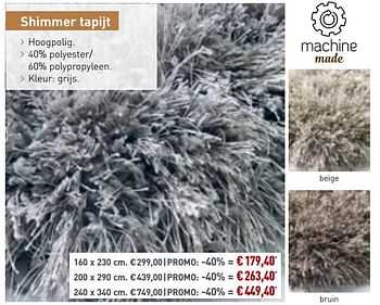 Promoties Shimmer tapijt - Bristol - Geldig van 27/05/2018 tot 26/06/2018 bij Overstock