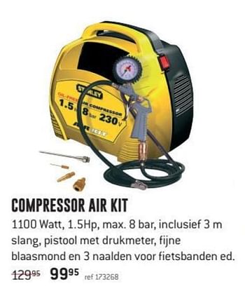 Promoties Compressor air kit - Stanley - Geldig van 28/05/2018 tot 24/06/2018 bij Freetime