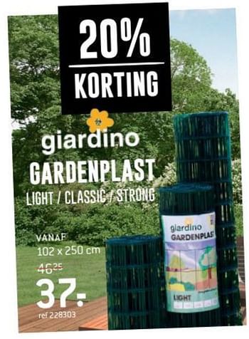 Promoties Gardenplast light - classic - strong - Giardino - Geldig van 28/05/2018 tot 24/06/2018 bij Freetime