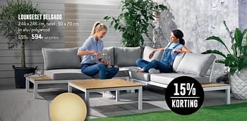 Promoties Loungeset delgado - Huismerk - Free Time - Geldig van 28/05/2018 tot 24/06/2018 bij Freetime