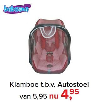 Promoties Klamboe t.b.v. autostoel - Babsana - Geldig van 28/05/2018 tot 30/06/2018 bij Baby-Dump