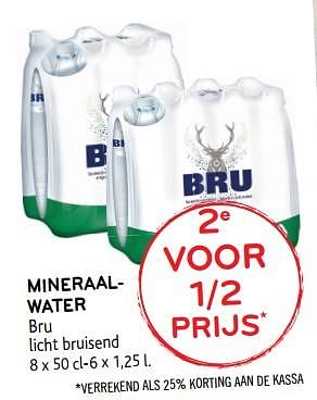 Promotions Mineraalwater bru - Bru - Valide de 06/06/2018 à 19/06/2018 chez Alvo