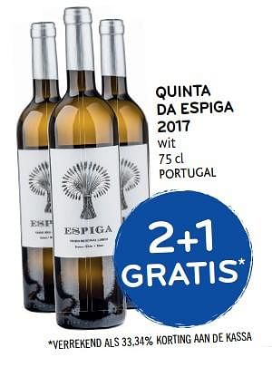 Promoties Quinta da espiga 2017 - Witte wijnen - Geldig van 06/06/2018 tot 19/06/2018 bij Alvo