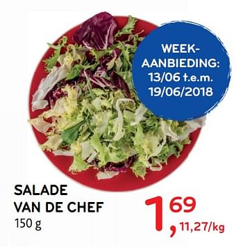 Promotions Salade van de chef - Chef - Valide de 06/06/2018 à 19/06/2018 chez Alvo