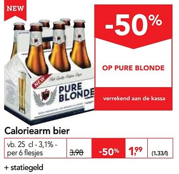 Promoties Caloriearm bier - Pure Blonde - Geldig van 06/06/2018 tot 19/06/2018 bij Makro