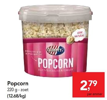 Promoties Popcorn - Jimmy's - Geldig van 06/06/2018 tot 19/06/2018 bij Makro