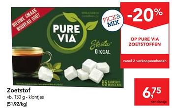 Promoties Pure via zoetstof - Pure Via - Geldig van 06/06/2018 tot 19/06/2018 bij Makro