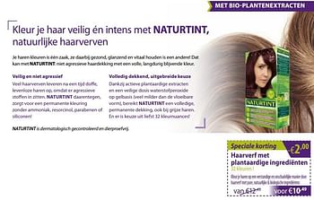Promoties Naturtint haarverf met plantaardige ingrediënten - Naturtint - Geldig van 01/06/2018 tot 01/07/2018 bij Mannavita