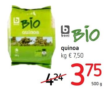 Promoties Boni bio quinoa - Boni - Geldig van 07/06/2018 tot 20/06/2018 bij Spar (Colruytgroup)