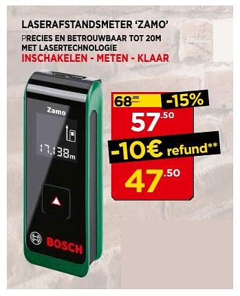Promoties Bosch laserafstandsmeter `zamo` - Bosch - Geldig van 03/06/2018 tot 24/06/2018 bij Bouwcenter Frans Vlaeminck