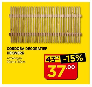 Promoties Cordoba decoratief hekwerk - Cordoba - Geldig van 03/06/2018 tot 24/06/2018 bij Bouwcenter Frans Vlaeminck