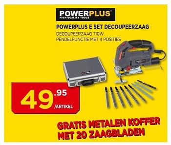 Promoties Powerplus powerplus e set decoupeerzaag - Powerplus - Geldig van 03/06/2018 tot 24/06/2018 bij Bouwcenter Frans Vlaeminck