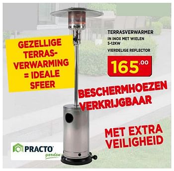 Promoties Practo garden terrasverwarmer - Practo - Geldig van 03/06/2018 tot 24/06/2018 bij Bouwcenter Frans Vlaeminck