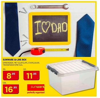 Promotions Sunware q-line box - Sunware - Valide de 03/06/2018 à 24/06/2018 chez Bouwcenter Frans Vlaeminck