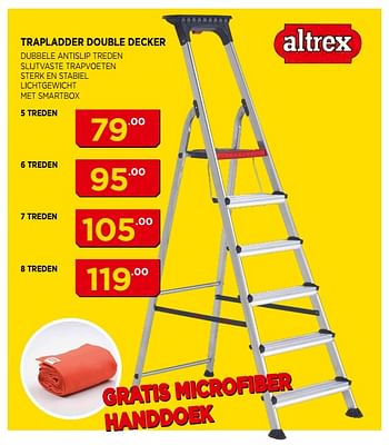 Promoties Trapladder double decker - Altrex - Geldig van 03/06/2018 tot 24/06/2018 bij Bouwcenter Frans Vlaeminck