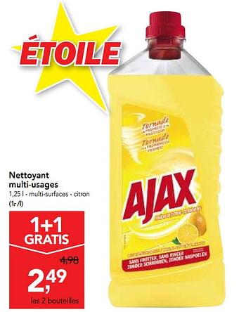 Promotions Nettoyant multi-usages - Ajax - Valide de 06/06/2018 à 19/06/2018 chez Makro