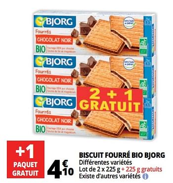 Bjorg Biscuit Fourre Bio Bjorg En Promotion Chez Auchan Ronq