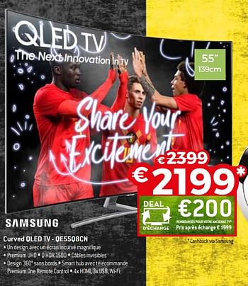 Promotions Samsung curved qled tv - qe55q8cn - Samsung - Valide de 28/05/2018 à 30/06/2018 chez Exellent