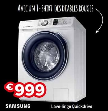 Promotions Samsung lave-linge quickdrive - Samsung - Valide de 28/05/2018 à 30/06/2018 chez Exellent
