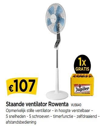 Promoties Staande ventilator rowenta vu5640 - Rowenta - Geldig van 01/06/2018 tot 27/06/2018 bij Molecule