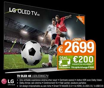 Promotions Lg tv oled 4k lqoled65c7v - LG - Valide de 29/05/2018 à 30/06/2018 chez Expert
