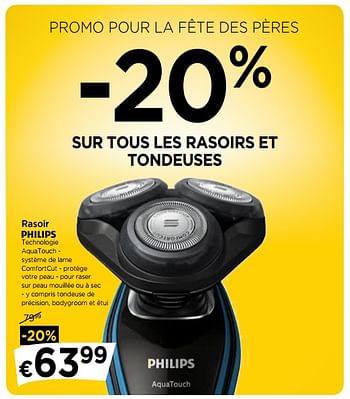 Promoties Rasoir philips - Philips - Geldig van 01/06/2018 tot 27/06/2018 bij Molecule