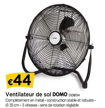 Promoties Ventilateur de sol domo do8134 - Domo - Geldig van 01/06/2018 tot 27/06/2018 bij Molecule
